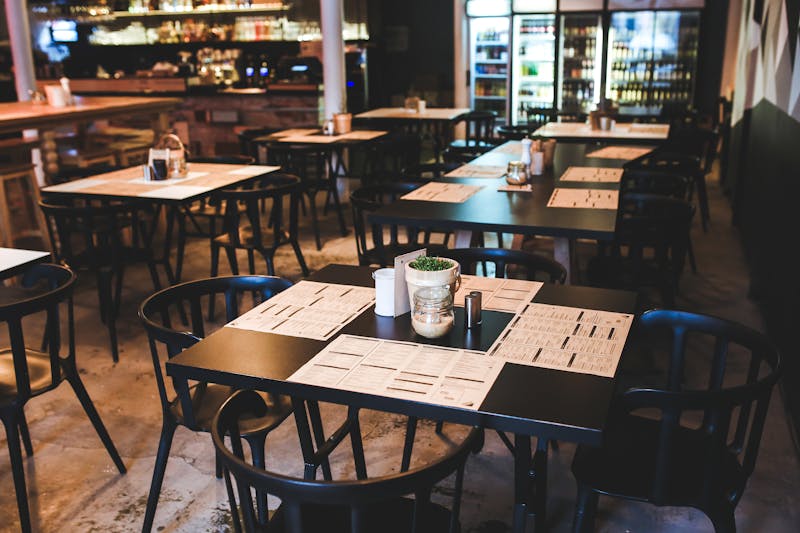 Restaurant staff using tablet